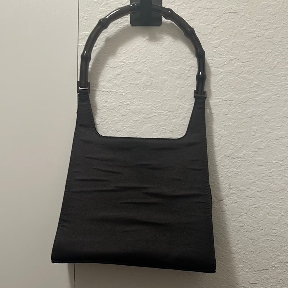 Gucci Bamboo handle Black Nylon & leather Tote bag
